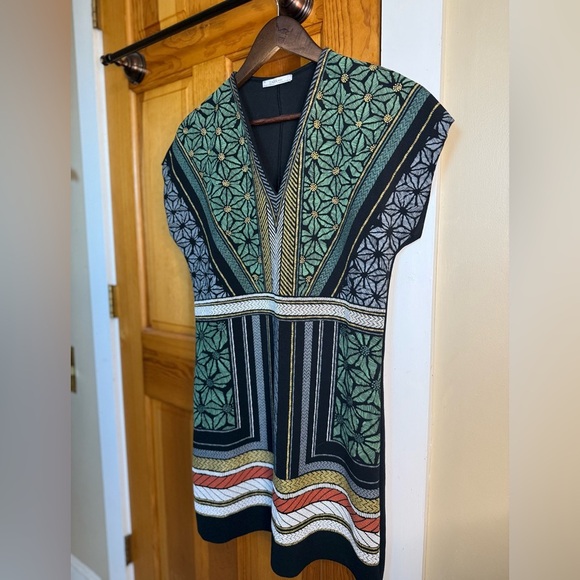 Zara Multicolor V-Neck Mini Dress - Picture 5 of 6